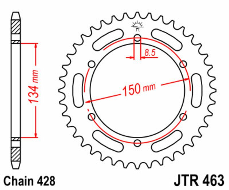 JT SPROCKETS Aluminium Ultra-Light Self-Cleaning Rear Sprocket 461 – 420