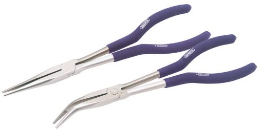 DRAPER XL Tangenset rechte &#038; gebogen bektang extra lang 280mm 2 stuks 69287
