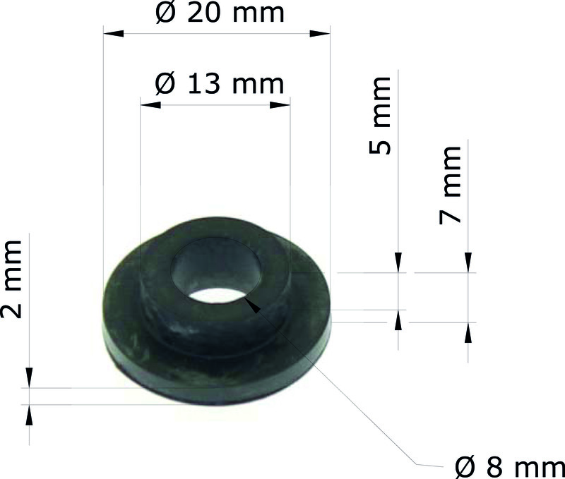 TOURMAX Multifunctionele rubber dempers Honda CBR900RR GRM-126/10