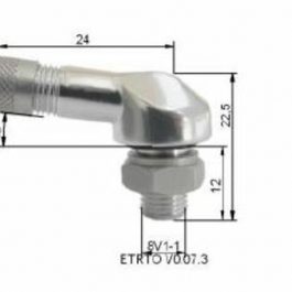 TUBELESS VENT. 80 ZILVER L:24MM H:22,5MM 8,5MM IN ALU – x10 W531