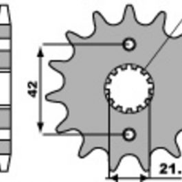 PBR Staal standaard voortandwiel 513 – 530