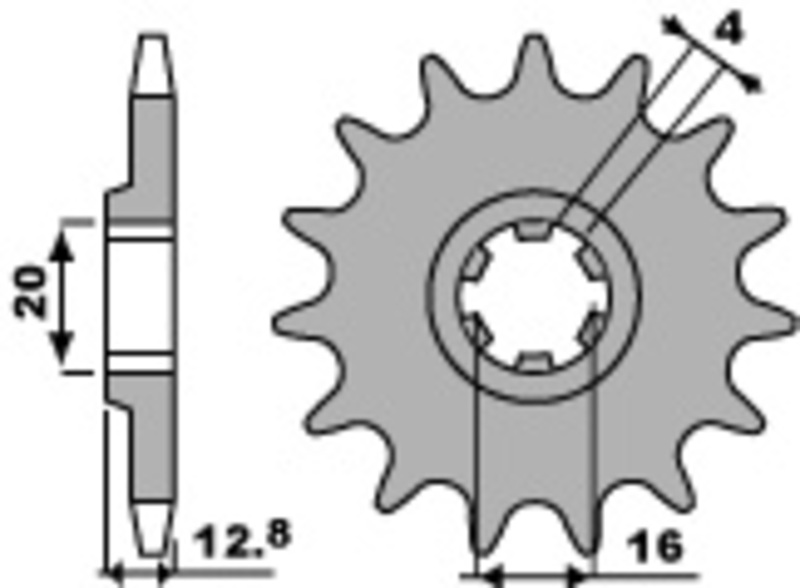 PBR Staal standaard voortandwiel 801 - 428 801 13 18NC PBR Staal standaard voortandwiel 801 – 428 801 13 18NC