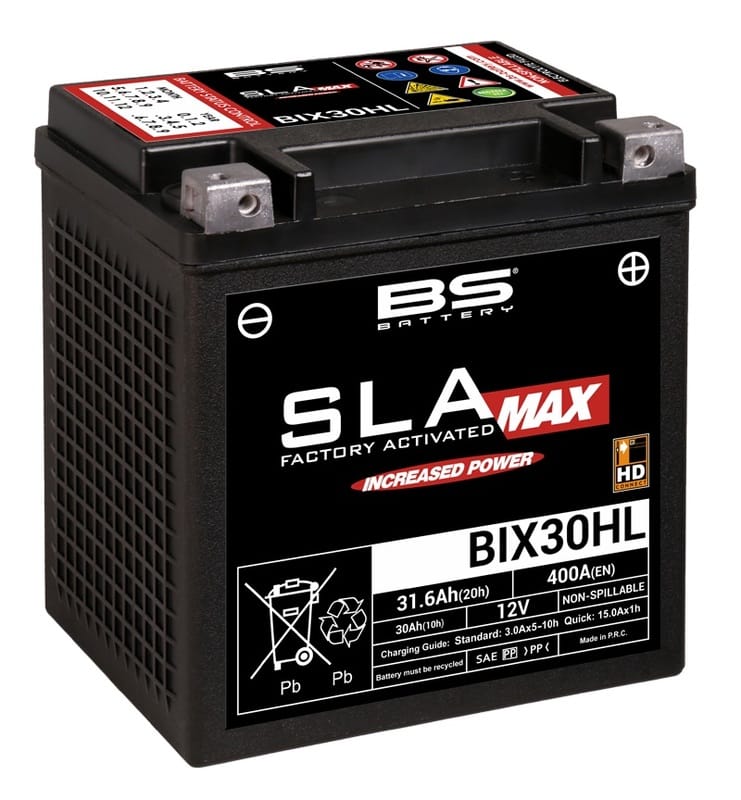 BS BATTERY SLA Max Accu Onderhoudsvrij af fabriek geactiveerd - BIX30HL 300884 BS BATTERY Accu High performance met zuurpakket – BB16-B 310577