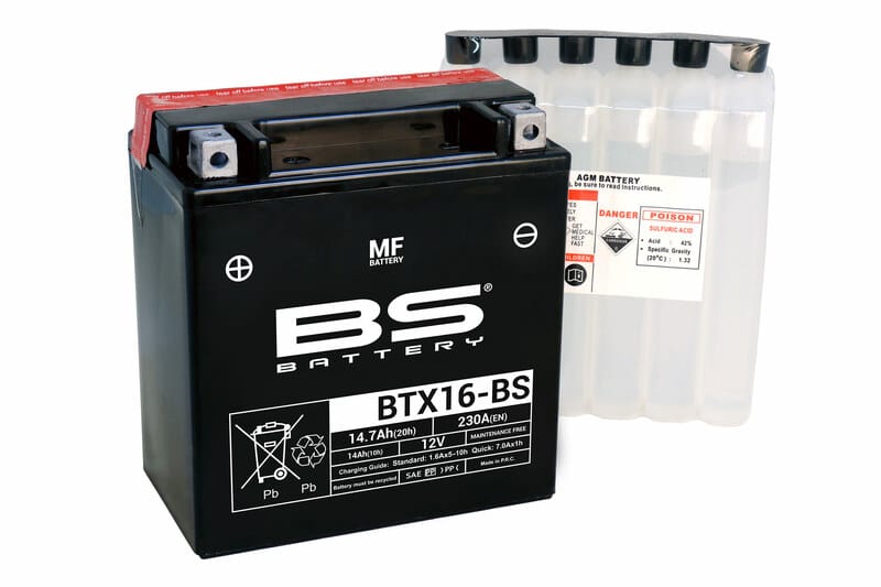 BS BATTERY Accu Onderhoudsvrij met zuurpakket - BTX16-BS 300609 BS BATTERY Accu Onderhoudsvrij met zuurpakket – BTX16-BS 300609