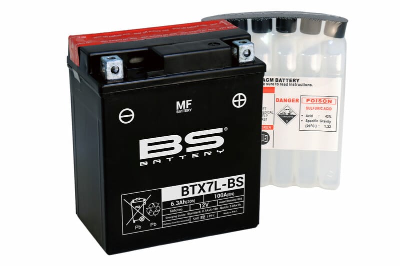 BS BATTERY Accu Onderhoudsvrij met zuurpakket - BTX7L-BS 300620 BS BATTERY Accu Onderhoudsvrij met zuurpakket – BTX7L-BS 300620