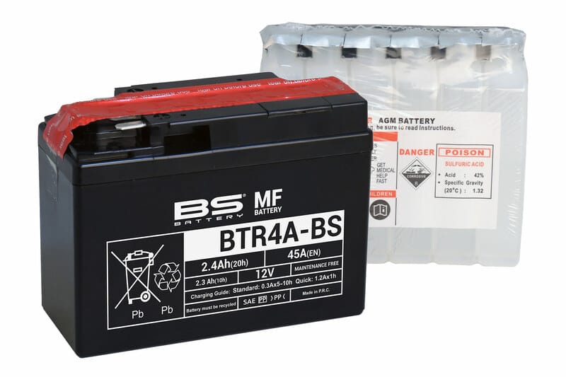 BS BATTERY Accu Onderhoudsvrij met zuurpakket - BTR4A-BS 300624 BS BATTERY Accu Onderhoudsvrij met zuurpakket – BTR4A-BS 300624