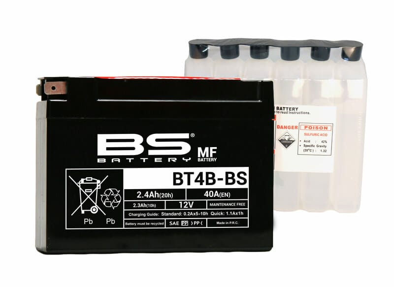 BS BATTERY Accu Onderhoudsvrij met zuurpakket - BT4B-BS 300625 BS BATTERY SLA Accu Onderhoudsvrij af fabriek geactiveerd – BT9B-4 300642