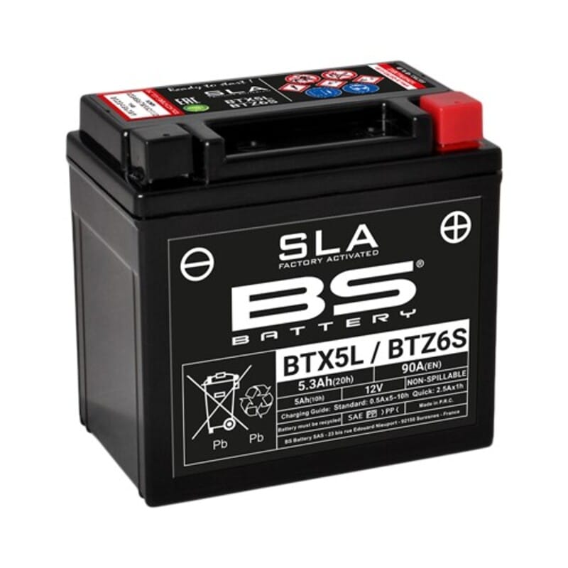 BS BATTERY Accu Onderhoudsvrij met zuurpakket – BT12A-BS 300602