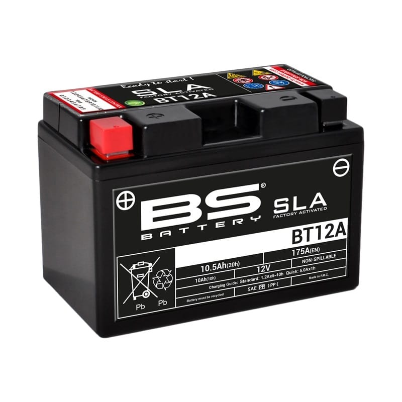 BS BATTERY SLA Accu Onderhoudsvrij af fabriek geactiveerd - BT12A 300679 BS BATTERY Accu Onderhoudsvrij met zuurpakket – BTR4A-BS 300624