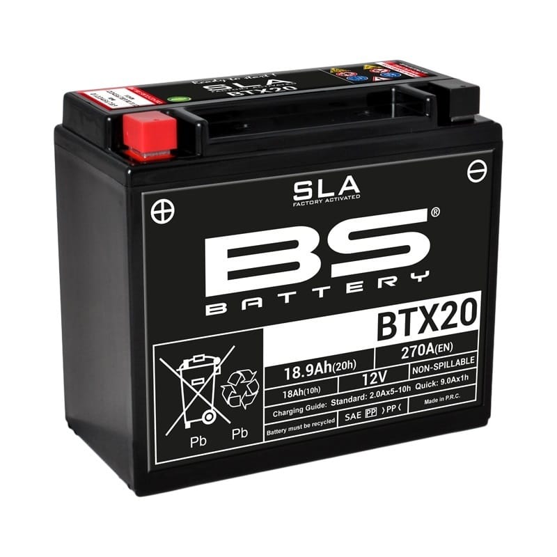 BS BATTERY SLA Accu Onderhoudsvrij af fabriek geactiveerd - BTX20H 300688 BS BATTERY Accu Onderhoudsvrij met zuurpakket – BTR4A-BS 300624