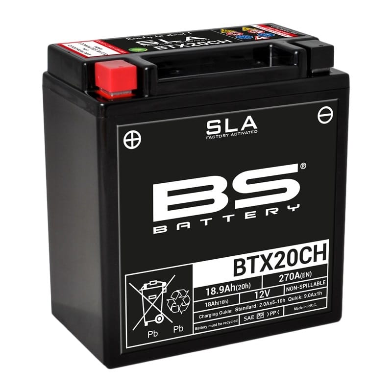 BS BATTERY SLA Accu Onderhoudsvrij af fabriek geactiveerd - BTX20CH 300766 BS BATTERY Accu Onderhoudsvrij met zuurpakket – BTZ14S-BS 300698