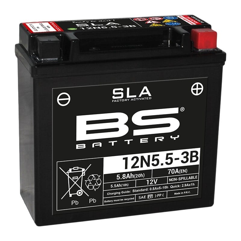 BS BATTERY Accu Onderhoudsvrij met zuurpakket – BT9A-BS 300748