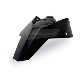 POLISPORT Achterspatbord + zijnummerplaten zwart KTM 8567900007