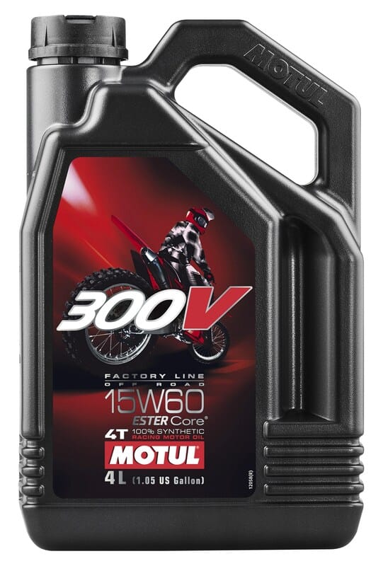 MOTUL 300V Factory Line Off Road Racing 4T motorolie - 15W60 4L 104138 MOTUL 300V Factory Line Off Road Racing 4T motorolie – 15W60 4L 104138