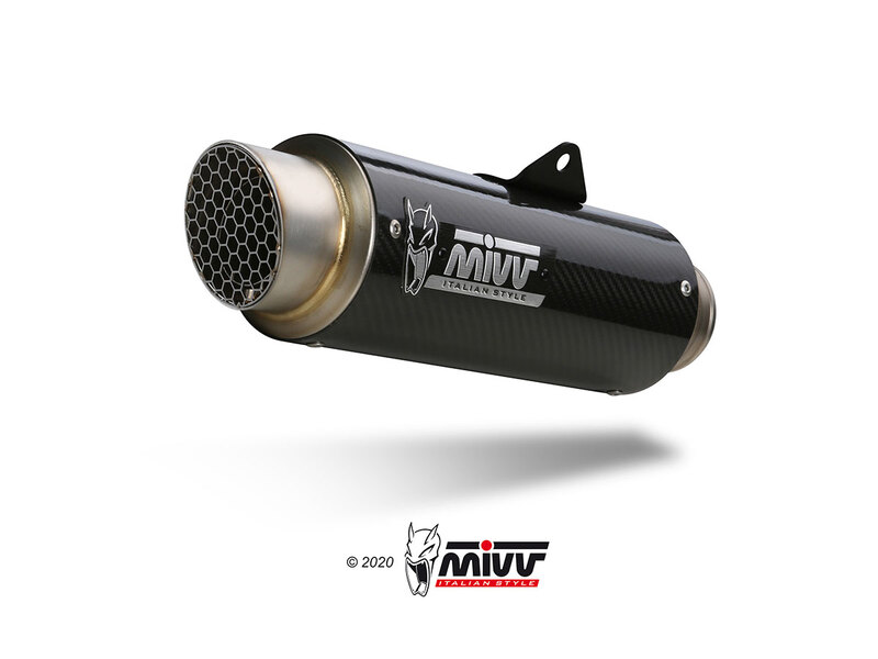 MIVV GP PRO Full Exhaust System - Honda CB125R H.077.L2P Complete MIVV lijn Urban RVS/RVS geluiddemper/zwarte ABS eindkap Honda SH300 C.HO.0007.K