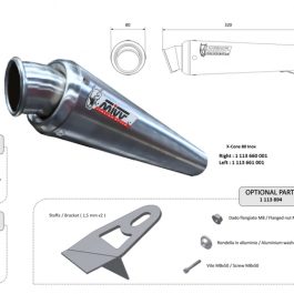 MIVV X-Cone 80 Universal Silencer – Right Side
