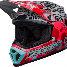 BELL MX-9 Mips Tagger Splatter Helmet – Red/Grey