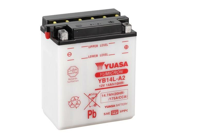 YUASA Accu Conventioneel zonder zuurpakket – YB14L-A YB14L-A
