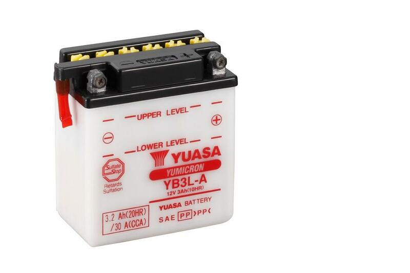 YUASA Accu Conventioneel zonder zuurpakket – YB2.5L-C YB2.5L-C