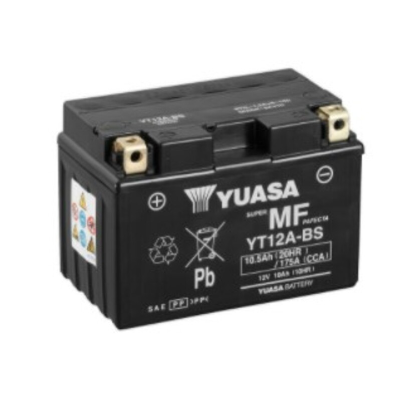 YUASA W/C Accu onderhoudsvrij af fabriek geactiveerd – YTX12 FA YTX12