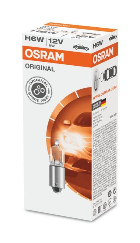OSRAM Original Line H6W Lampen 12V 6W - x10 OSRAM Original Line H6W Lampen 12V 6W – x10