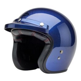 BELL Custom 500 Carbon Steve McQueen Le Mans Helmet – Metallic Blue