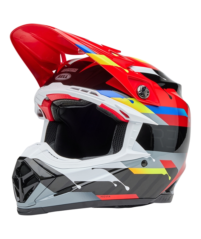 BELL Moto-9S Flex Helm – Drift Gloss Black Multi
