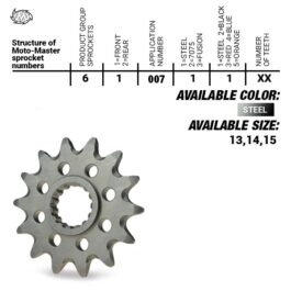 Moto-Master Steel front Tandwiel Kawasaki 6100711