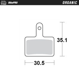 Moto-Master Brake pad bicycle Organic: Shimano B type 730241